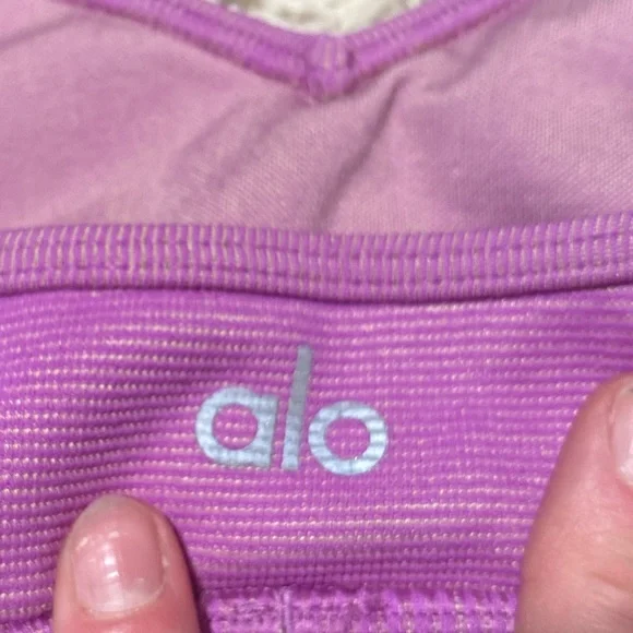 Alo Yoga Women's Purple Sports Bra - Picture 2 of 5